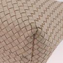 Bottega Veneta INTRECCIATO Cabas PM Tote Bag Leather Ivory 161357 Auth am13069A-14