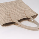 Bottega Veneta INTRECCIATO Cabas PM Tote Bag Leather Ivory 161357 Auth am13069A-6