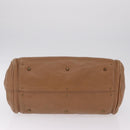 Chloe Paddington Hand Bag Leather Brown Gold Tone Auth am13070A-10