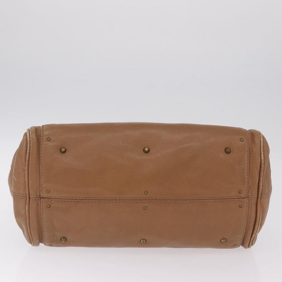 Chloe Paddington Hand Bag Leather Brown Gold Tone Auth am13070A