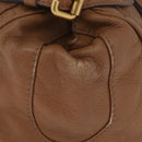 Chloe Paddington Hand Bag Leather Brown Gold Tone Auth am13070A-6