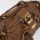 Chloe Paddington Hand Bag Leather Brown Gold Tone Auth am13070A-7