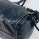 PRADA Bonnie Medium Shoulder Bag Leather Navy Gold Tone 1BA426 Auth am13071SAM-14
