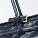 PRADA Bonnie Medium Shoulder Bag Leather Navy Gold Tone 1BA426 Auth am13071SAM-20