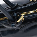 PRADA Bonnie Medium Shoulder Bag Leather Navy Gold Tone 1BA426 Auth am13071SAM-21