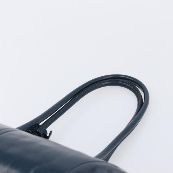 PRADA Bonnie Medium Shoulder Bag Leather Navy Gold Tone 1BA426 Auth am13071SAM