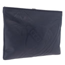 Vivienne Westwood Clutch Bag Leather Navy Silver Auth am13080V-1
