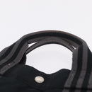 HERMES Fourre Tout MM Hand Bag Canvas Black Silver Auth am13081A-8