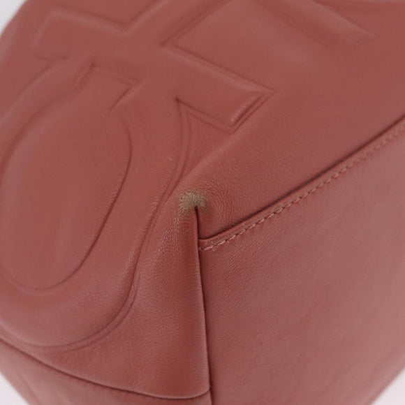 Jimmy Choo Juno Shoulder Bag Leather Pink Gold Tone Auth am13084A