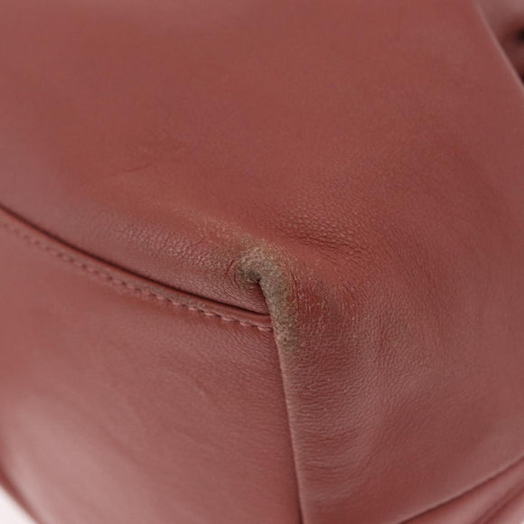 Jimmy Choo Juno Shoulder Bag Leather Pink Gold Tone Auth am13084A