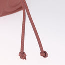 Jimmy Choo Juno Shoulder Bag Leather Pink Gold Tone Auth am13084A-17