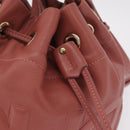 Jimmy Choo Juno Shoulder Bag Leather Pink Gold Tone Auth am13084A-18