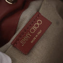 Jimmy Choo Juno Shoulder Bag Leather Pink Gold Tone Auth am13084A-19