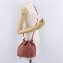 Jimmy Choo Juno Shoulder Bag Leather Pink Gold Tone Auth am13084A-25