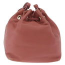 Jimmy Choo Juno Shoulder Bag Leather Pink Gold Tone Auth am13084A-3
