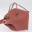 Jimmy Choo Juno Shoulder Bag Leather Pink Gold Tone Auth am13084A-5