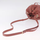 Jimmy Choo Juno Shoulder Bag Leather Pink Gold Tone Auth am13084A-7