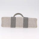 HERMES New Fourre Tout PM Hand Bag Canvas Gray Black Auth am13085V-10