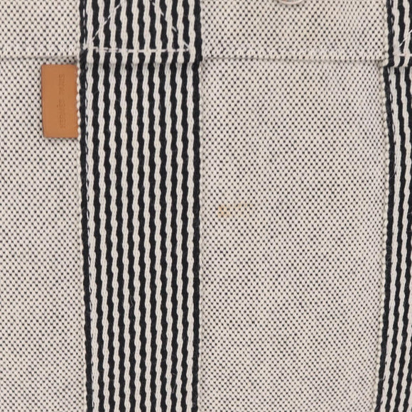 HERMES New Fourre Tout PM Hand Bag Canvas Gray Black Auth am13085V