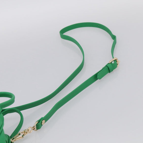 Vivienne Westwood MINI YASMINE Orb Hand Bag Leather Green Gold Auth am13089V