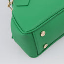 Vivienne Westwood MINI YASMINE Orb Hand Bag Leather Green Gold Auth am13089V-15