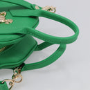 Vivienne Westwood MINI YASMINE Orb Hand Bag Leather Green Gold Auth am13089V-7