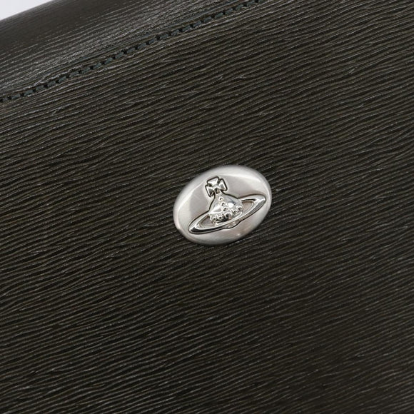 Vivienne Westwood Hand Bag Leather Green Silver Auth am13090A