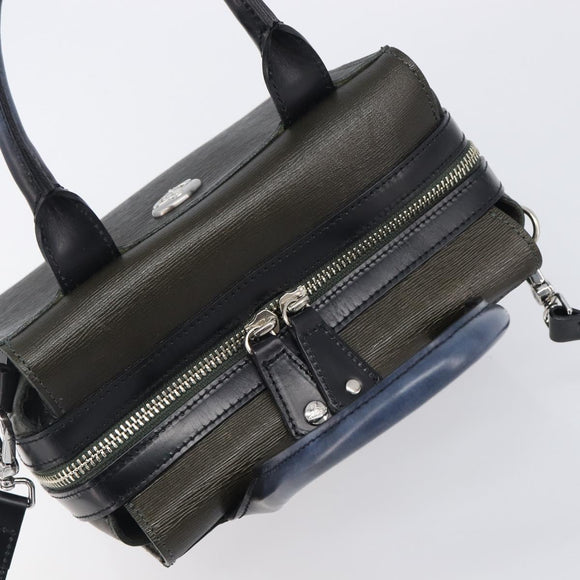 Vivienne Westwood Hand Bag Leather Green Silver Auth am13090A