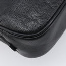 Saint Laurent Cassandra Logo Shoulder Bag Leather Black Gold Tone Auth am13091A-13