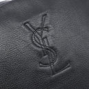 Saint Laurent Cassandra Logo Shoulder Bag Leather Black Gold Tone Auth am13091A-14