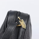 Saint Laurent Cassandra Logo Shoulder Bag Leather Black Gold Tone Auth am13091A-15