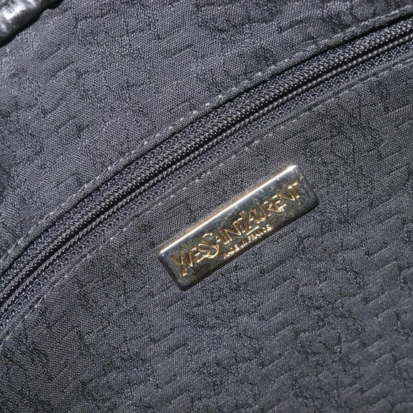Saint Laurent Cassandra Logo Shoulder Bag Leather Black Gold Tone Auth am13091A