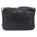 Saint Laurent Cassandra Logo Shoulder Bag Leather Black Gold Tone Auth am13091A-3
