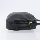 Saint Laurent Cassandra Logo Shoulder Bag Leather Black Gold Tone Auth am13091A-4