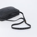 Saint Laurent Cassandra Logo Shoulder Bag Leather Black Gold Tone Auth am13091A-7