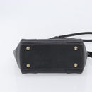Vivienne Westwood Hand Bag Leather Black Gold Tone Auth am13092V-5