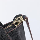 Vivienne Westwood Hand Bag Leather Black Gold Tone Auth am13092V-20