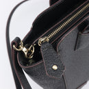 Vivienne Westwood Hand Bag Leather Black Gold Tone Auth am13092V-9