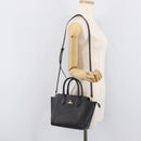 Vivienne Westwood Hand Bag Leather Black Gold Tone Auth am13092V-28