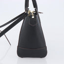 Vivienne Westwood Hand Bag Leather Black Gold Tone Auth am13092V-3