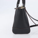 Vivienne Westwood Hand Bag Leather Black Gold Tone Auth am13092V-4