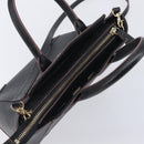 Vivienne Westwood Hand Bag Leather Black Gold Tone Auth am13092V-6
