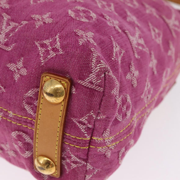 LOUIS VUITTON Monogram Denim Buggy PM Shoulder Bag Pink M95212 LV Auth am13094V