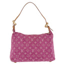 LOUIS VUITTON Monogram Denim Buggy PM Shoulder Bag Pink M95212 LV Auth am13094V-2