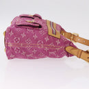 LOUIS VUITTON Monogram Denim Buggy PM Shoulder Bag Pink M95212 LV Auth am13094V-3