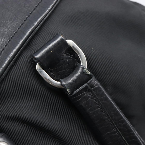 PRADA Shoulder Bag Nylon Black Silver Auth am13098A