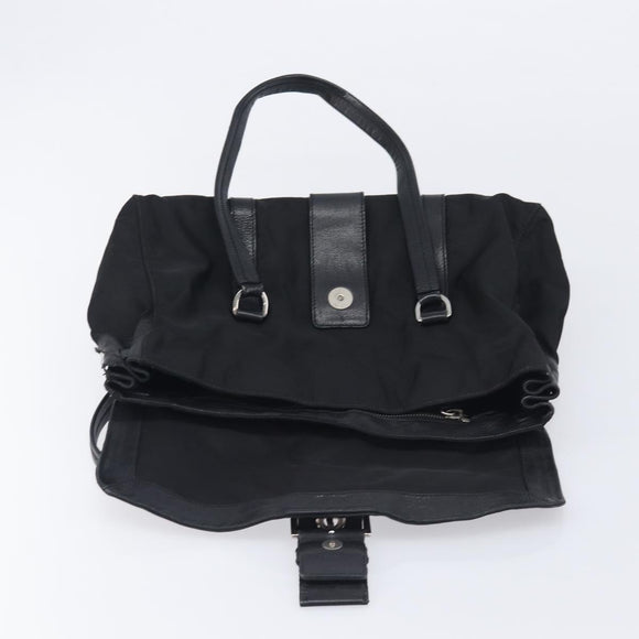 PRADA Shoulder Bag Nylon Black Silver Auth am13098A