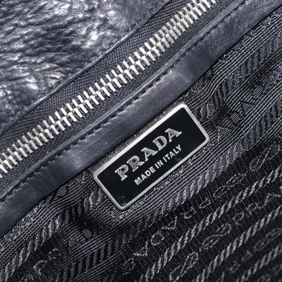 PRADA Shoulder Bag Nylon Black Silver Auth am13098A