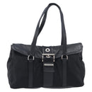 PRADA Shoulder Bag Nylon Black Silver Auth am13098A-2