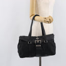 PRADA Shoulder Bag Nylon Black Silver Auth am13098A-26